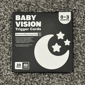 Black and white baby visual cards